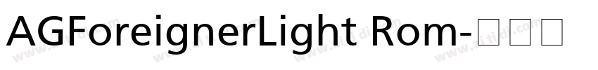AGForeignerLight Rom字体转换
